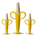 Silicone Finger Brush Baby Banana Shape Baby Silicone Cleaning Toothbrush Factory